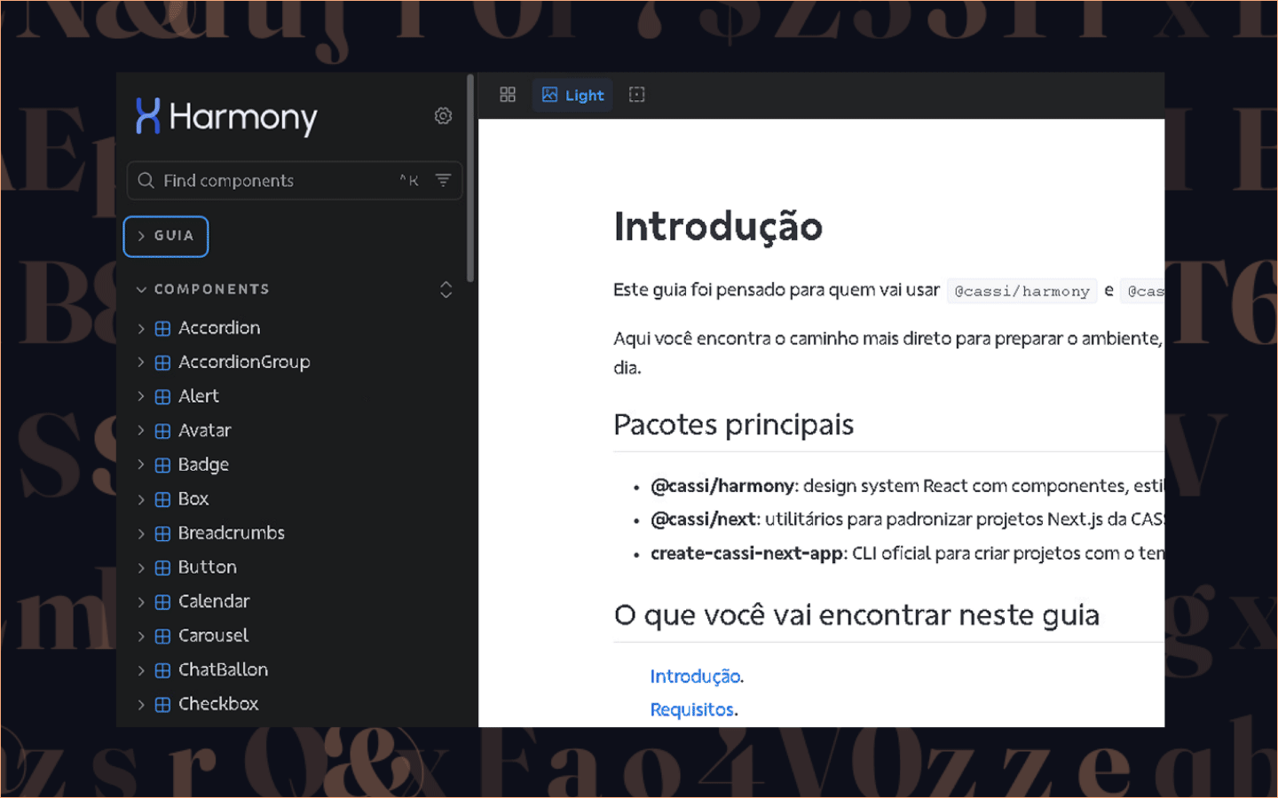Harmony Design System — product walkthrough